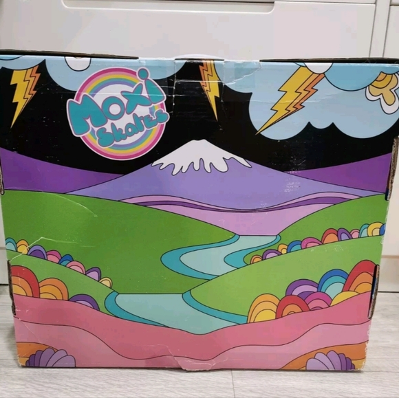 Moxie black rainbow rider sz 8 roller skate bnwot worn once try them out derby - Picture 4 of 10